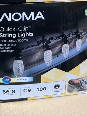 NEW Noma Warm White Quick-Clip C9 LED String Lights